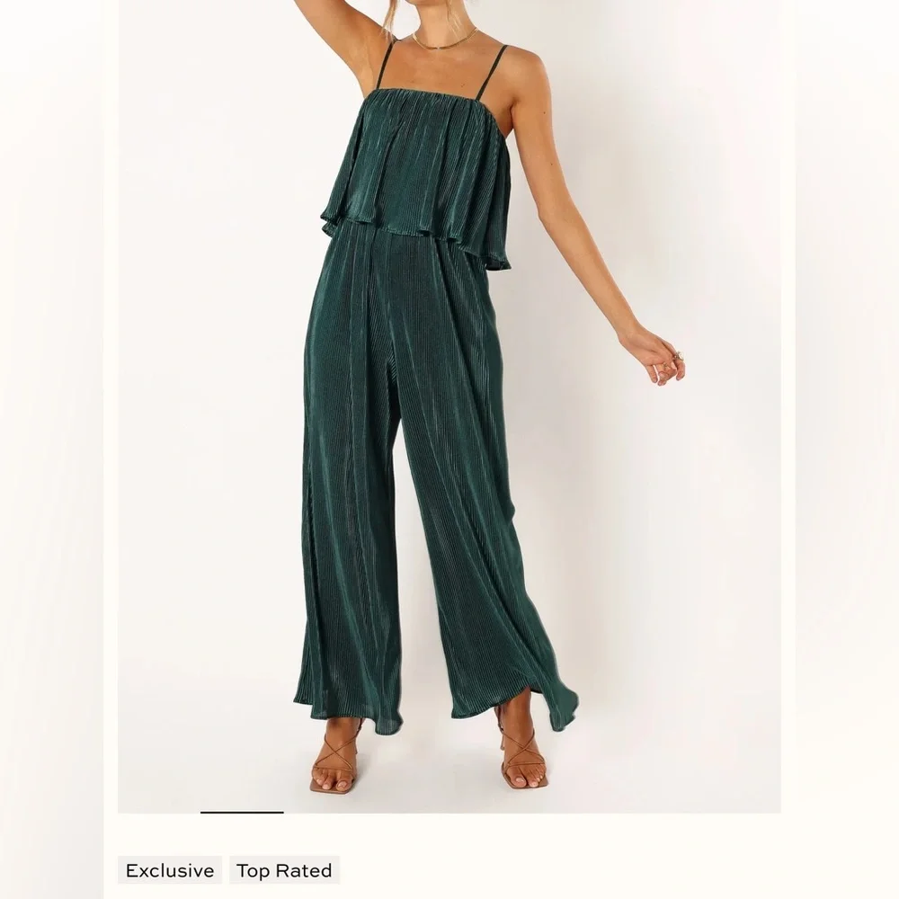 Petal & Pup Jillian Plisse Jumpsuit - Picture 8 of 8